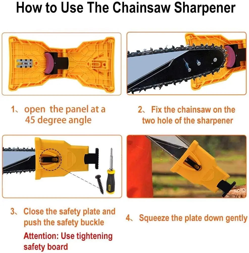 🪓Portable Bar-Mount Chainsaw Sharpener, Fits 14-20 Inch 2-Hole Guide Bar