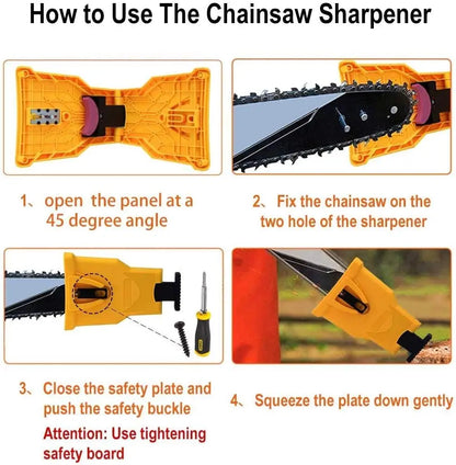🪓Portable Bar-Mount Chainsaw Sharpener, Fits 14-20 Inch 2-Hole Guide Bar