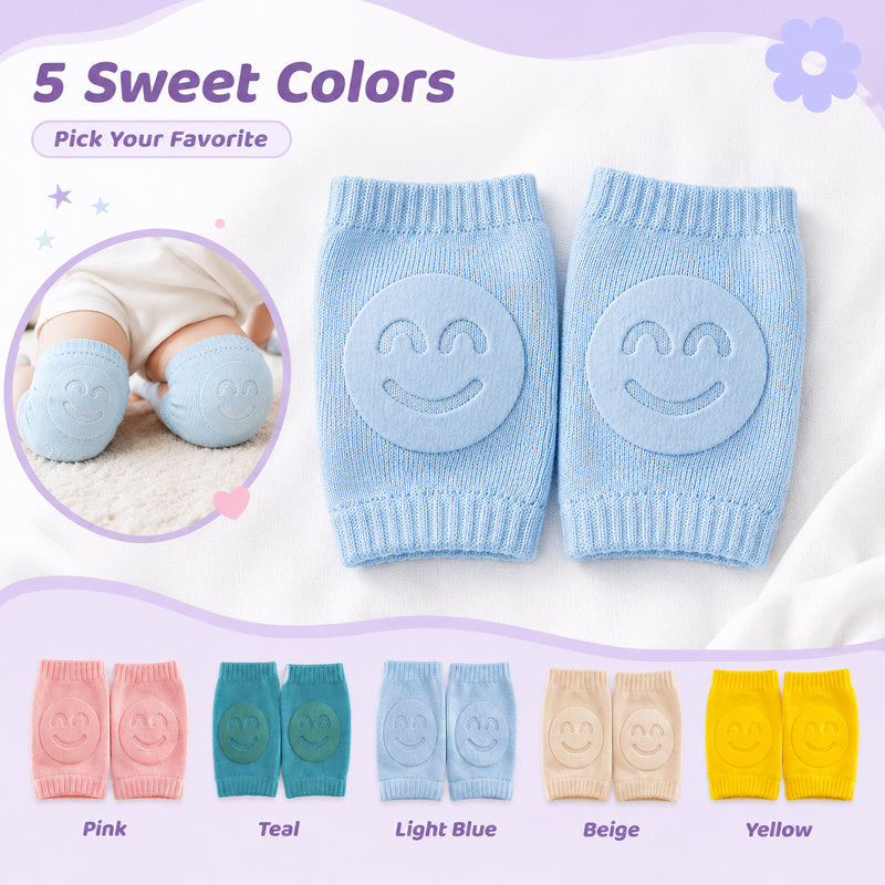 Baby 5-Piece Non-Slip Knee Pads Set, Baby Accessories for Crawling