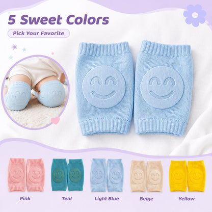 Baby 5-Piece Non-Slip Knee Pads Set, Baby Accessories for Crawling