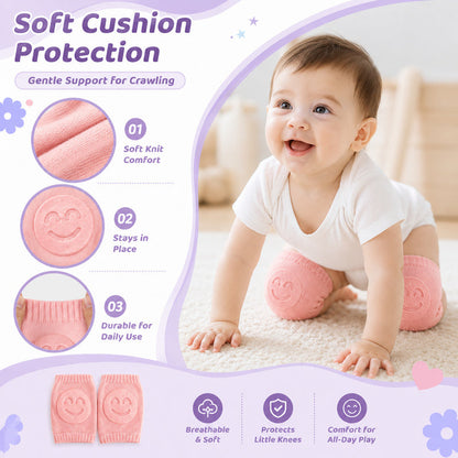 Baby 5-Piece Non-Slip Knee Pads Set, Baby Accessories for Crawling