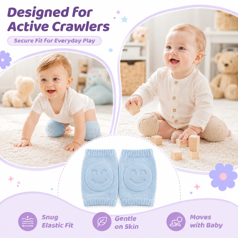 Baby 5-Piece Non-Slip Knee Pads Set, Baby Accessories for Crawling