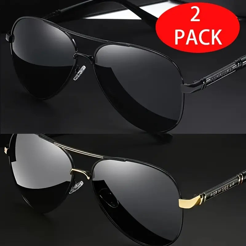 🕶️2 Pack Polarized Aviator Sunglasses Unisex