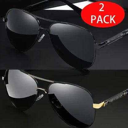 🕶️2 Pack Polarized Aviator Sunglasses Unisex