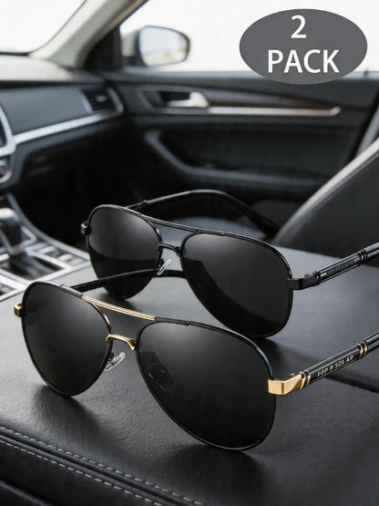 🕶️2 Pack Polarized Aviator Sunglasses Unisex