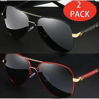 🕶️2 Pack Polarized Aviator Sunglasses Unisex