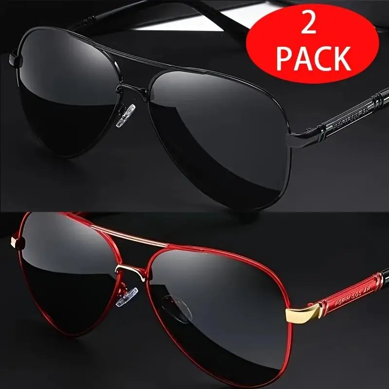 🕶️2 Pack Polarized Aviator Sunglasses Unisex