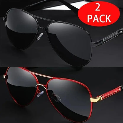 🕶️2 Pack Polarized Aviator Sunglasses Unisex