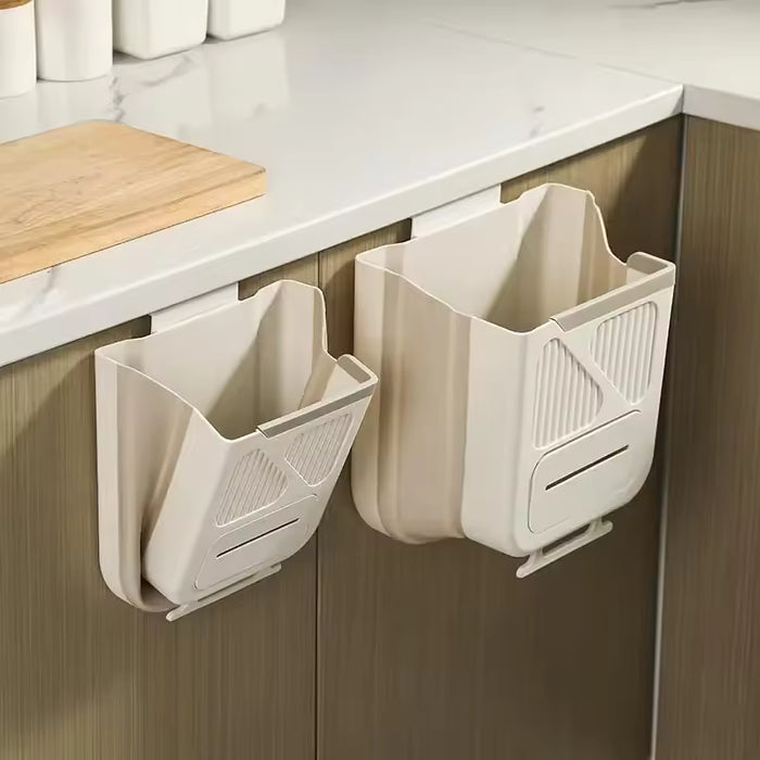 🗑 10L Collapsible Hanging Kitchen Trash Bin Can