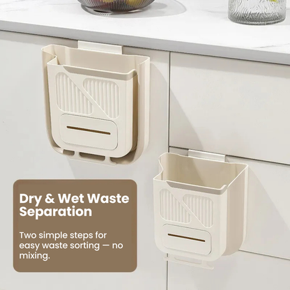 🗑 10L Collapsible Hanging Kitchen Trash Bin Can
