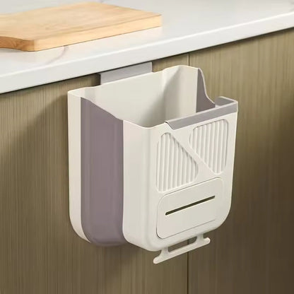 🗑 10L Collapsible Hanging Kitchen Trash Bin Can
