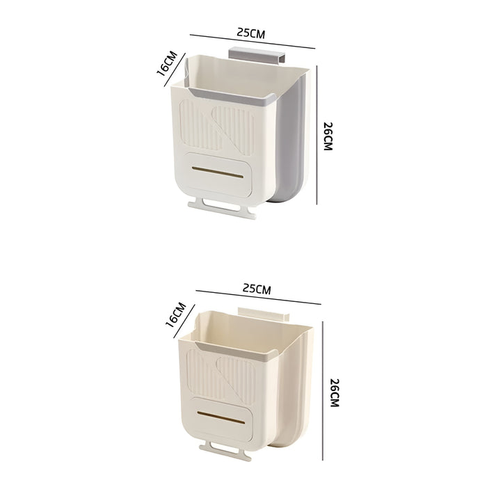 🗑 10L Collapsible Hanging Kitchen Trash Bin Can