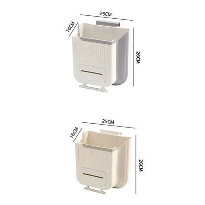 🗑 10L Collapsible Hanging Kitchen Trash Bin Can