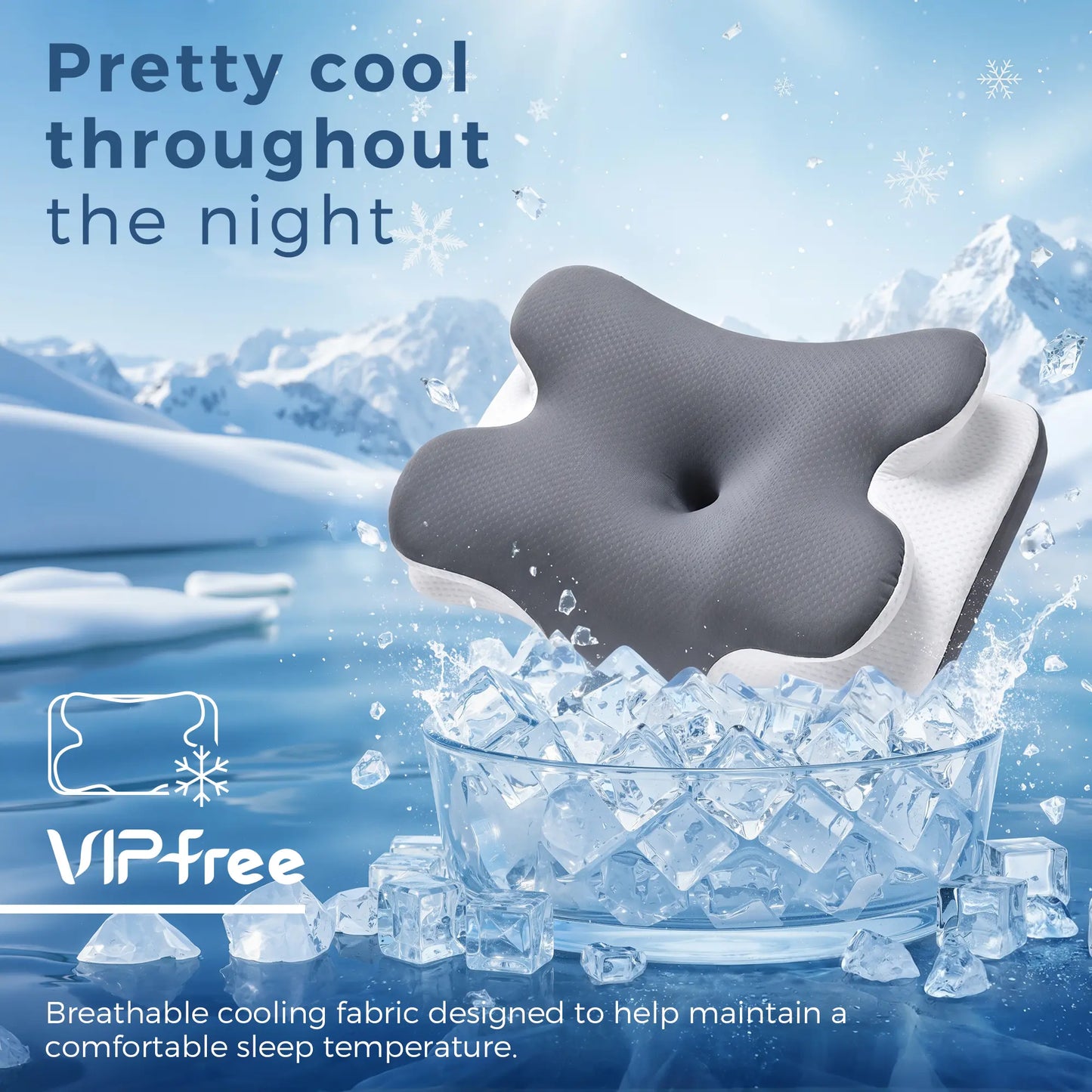 [DealsForYouDays]💆 Adjustable Cooling Memory Foam Cervical Pillow, Ergonomic Neck Support for All Sleepers