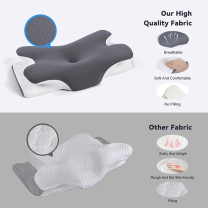 [DealsForYouDays]💆 Adjustable Cooling Memory Foam Cervical Pillow, Ergonomic Neck Support for All Sleepers