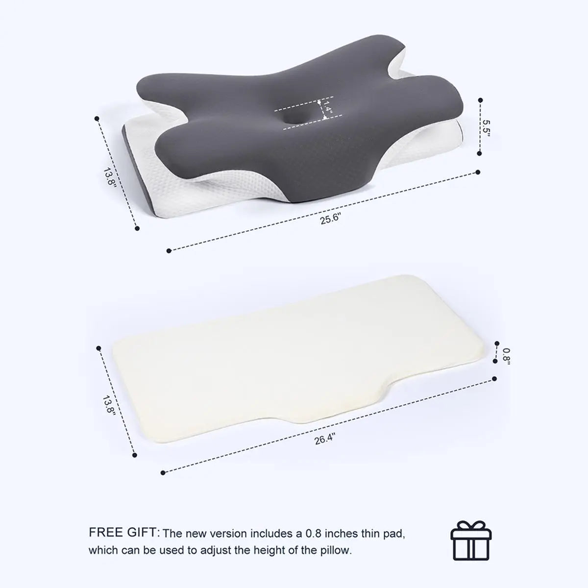 [DealsForYouDays]💆 Adjustable Cooling Memory Foam Cervical Pillow, Ergonomic Neck Support for All Sleepers