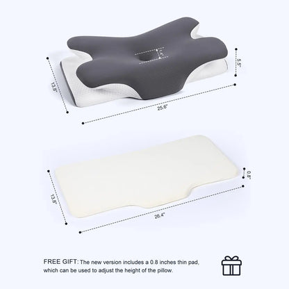 [DealsForYouDays]💆 Adjustable Cooling Memory Foam Cervical Pillow, Ergonomic Neck Support for All Sleepers