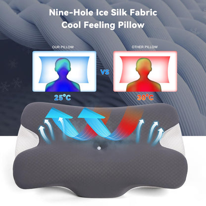 [DealsForYouDays]💆 Adjustable Cooling Memory Foam Cervical Pillow, Ergonomic Neck Support for All Sleepers