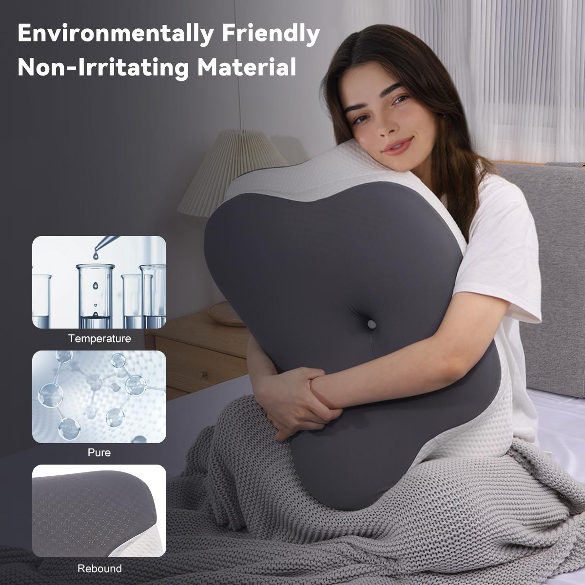 [DealsForYouDays]💆 Adjustable Cooling Memory Foam Cervical Pillow, Ergonomic Neck Support for All Sleepers