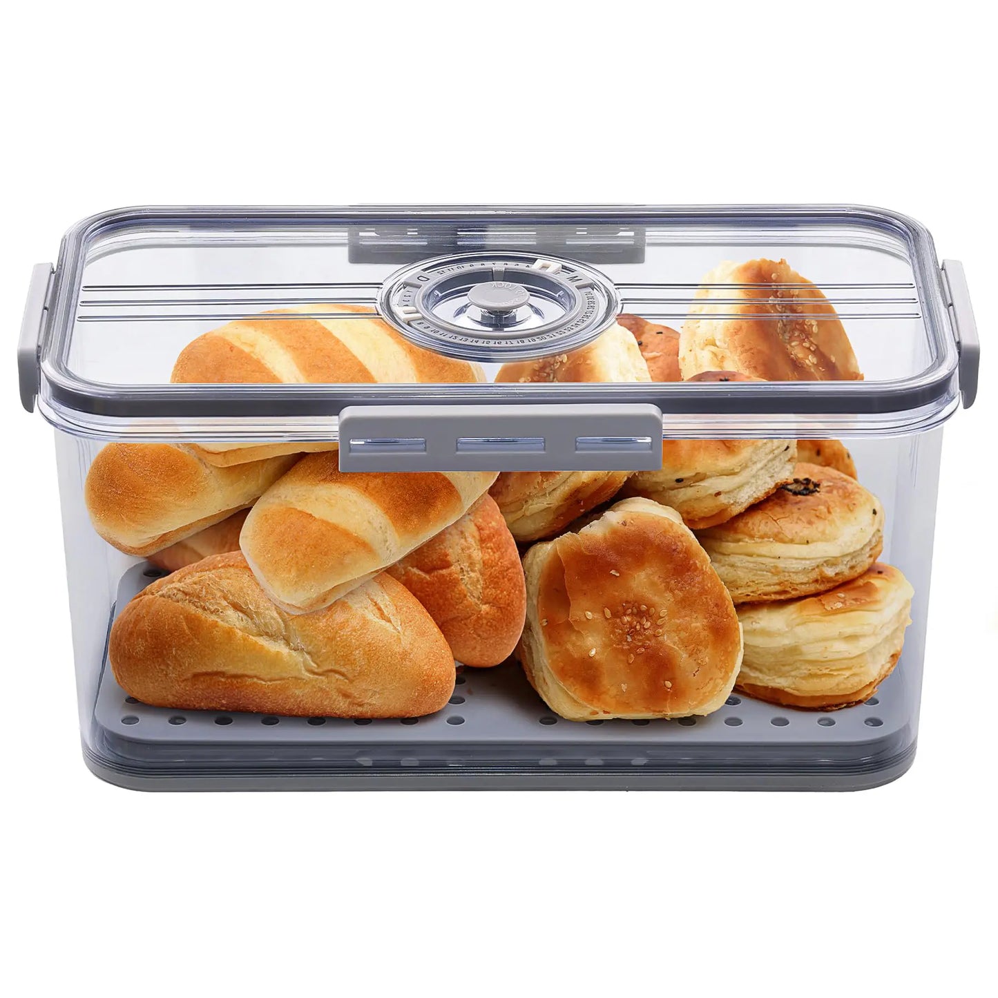🥖 Gray Timed Sealed Bread Storage Box