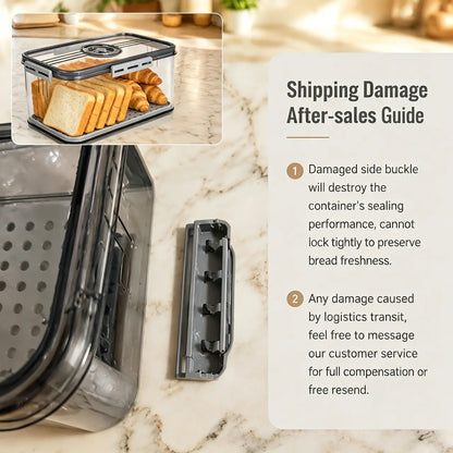 🥖 Gray Timed Sealed Bread Storage Box