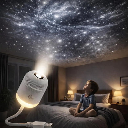 🌌 2-in-1 USB Galaxy Projector, Starry Sky Night Light for Bedroom Ceiling Decor