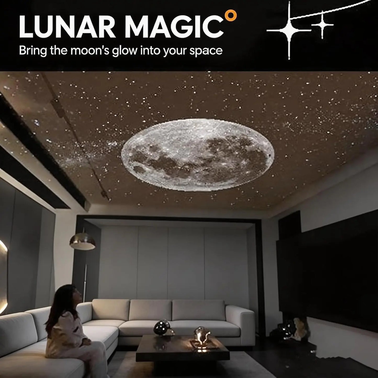 🌌 2-in-1 USB Galaxy Projector, Starry Sky Night Light for Bedroom Ceiling Decor