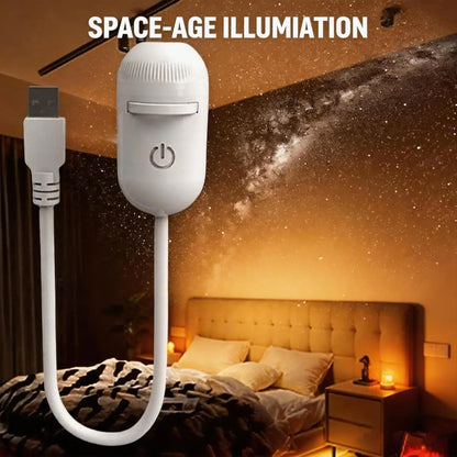 🌌 2-in-1 USB Galaxy Projector, Starry Sky Night Light for Bedroom Ceiling Decor