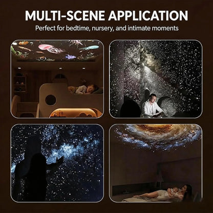 🌌 2-in-1 USB Galaxy Projector, Starry Sky Night Light for Bedroom Ceiling Decor