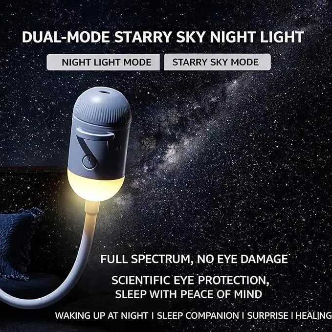 🌌 2-in-1 USB Galaxy Projector, Starry Sky Night Light for Bedroom Ceiling Decor