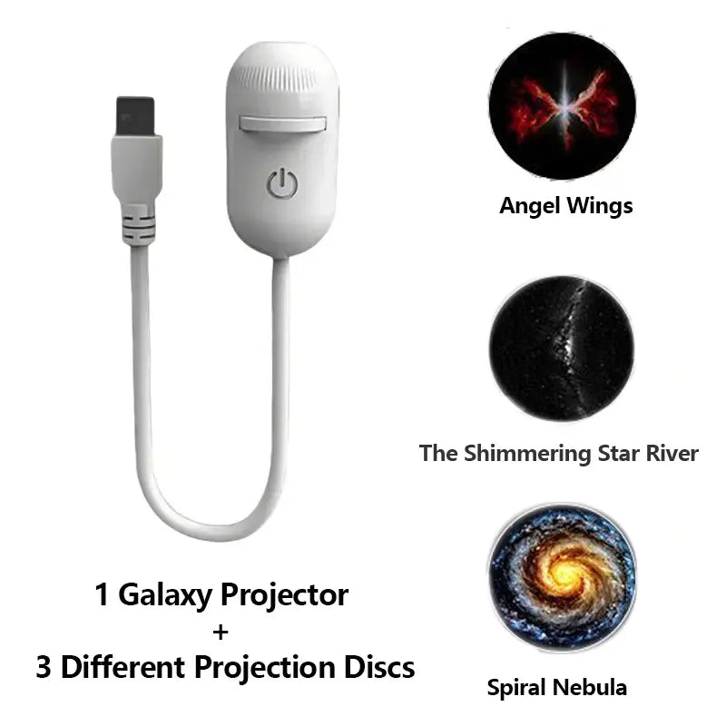 🌌 2-in-1 USB Galaxy Projector, Starry Sky Night Light for Bedroom Ceiling Decor