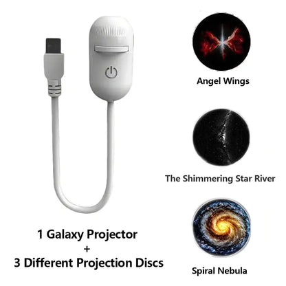 🌌 2-in-1 USB Galaxy Projector, Starry Sky Night Light for Bedroom Ceiling Decor