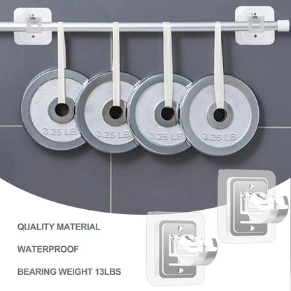8 Pack Clear Curtain Rod Brackets, Multi-Purpose Adjustable Rod Holders for Home