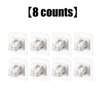 8 Pack Clear Curtain Rod Brackets, Multi-Purpose Adjustable Rod Holders for Home