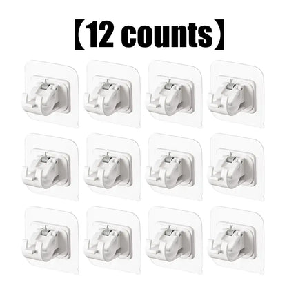 8 Pack Clear Curtain Rod Brackets, Multi-Purpose Adjustable Rod Holders for Home