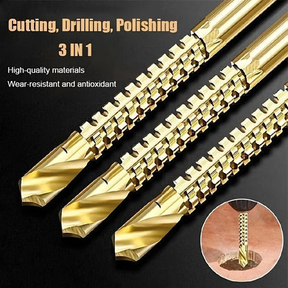 6Pcs Multi-Function Titanium HSS Drill Bit Set for Metalworkin