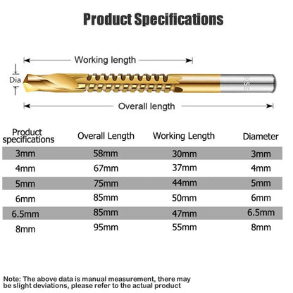 6Pcs Multi-Function Titanium HSS Drill Bit Set for Metalworkin