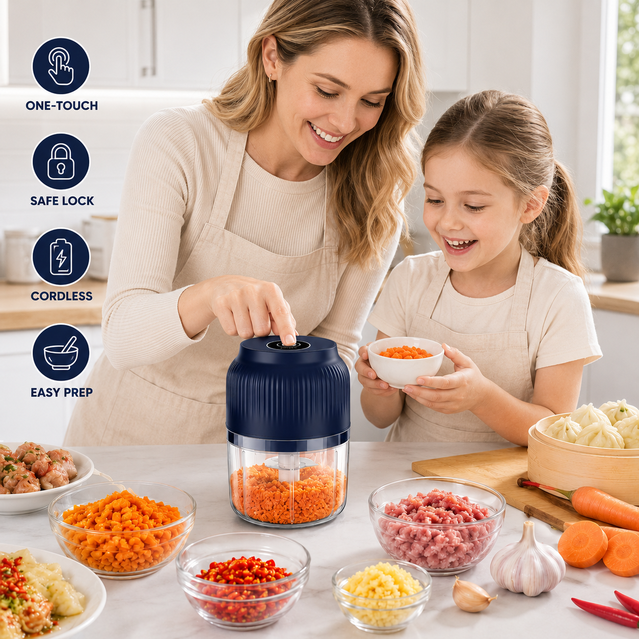 Household Electric Garlic Crusher