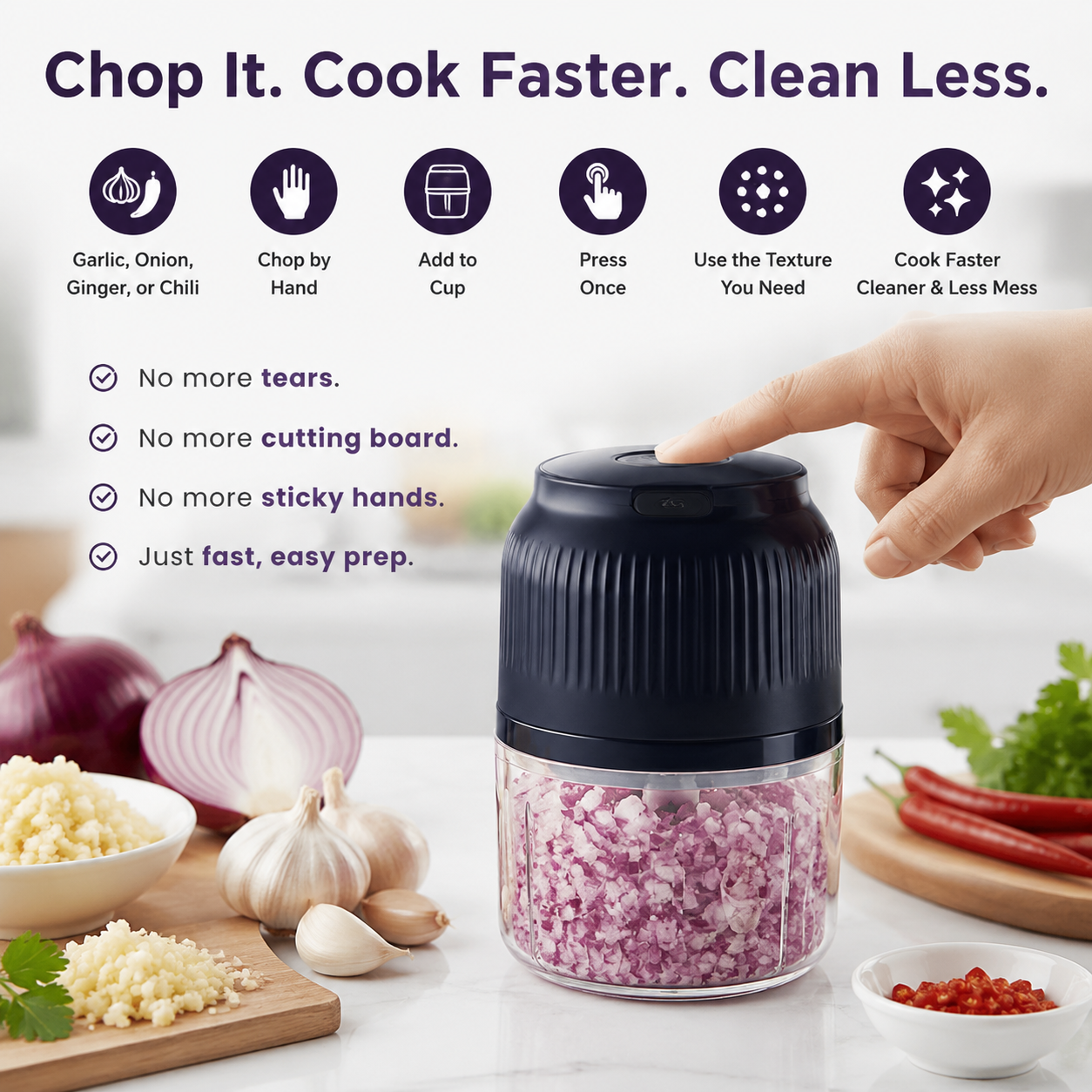 Household Electric Garlic Crusher