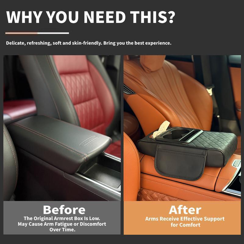 5-in-1 Car Armrest Cushion for Comfort & Storage