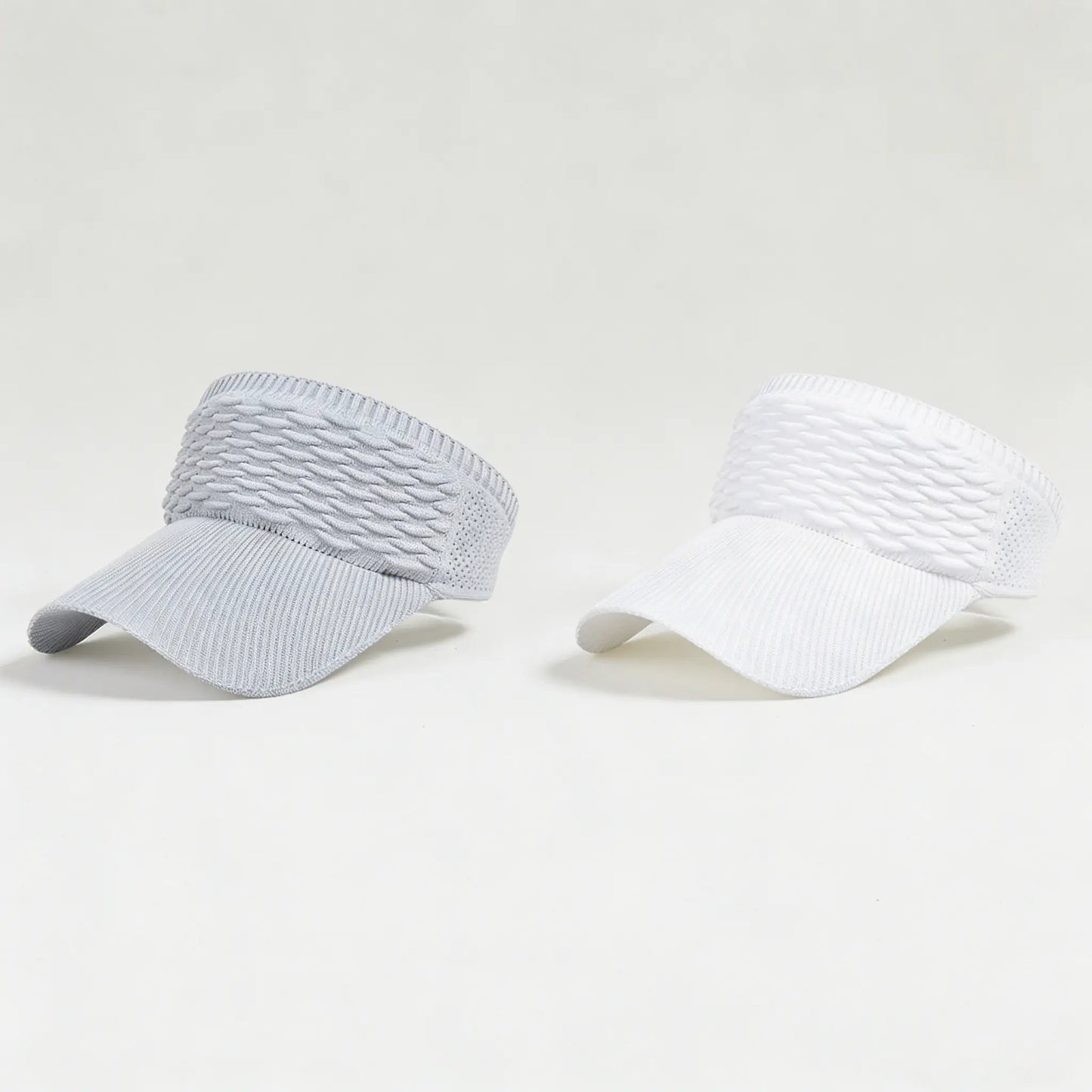 🧢 2Pcs Women High Ponytail Open Top Sun Visor Hat, UV Protection