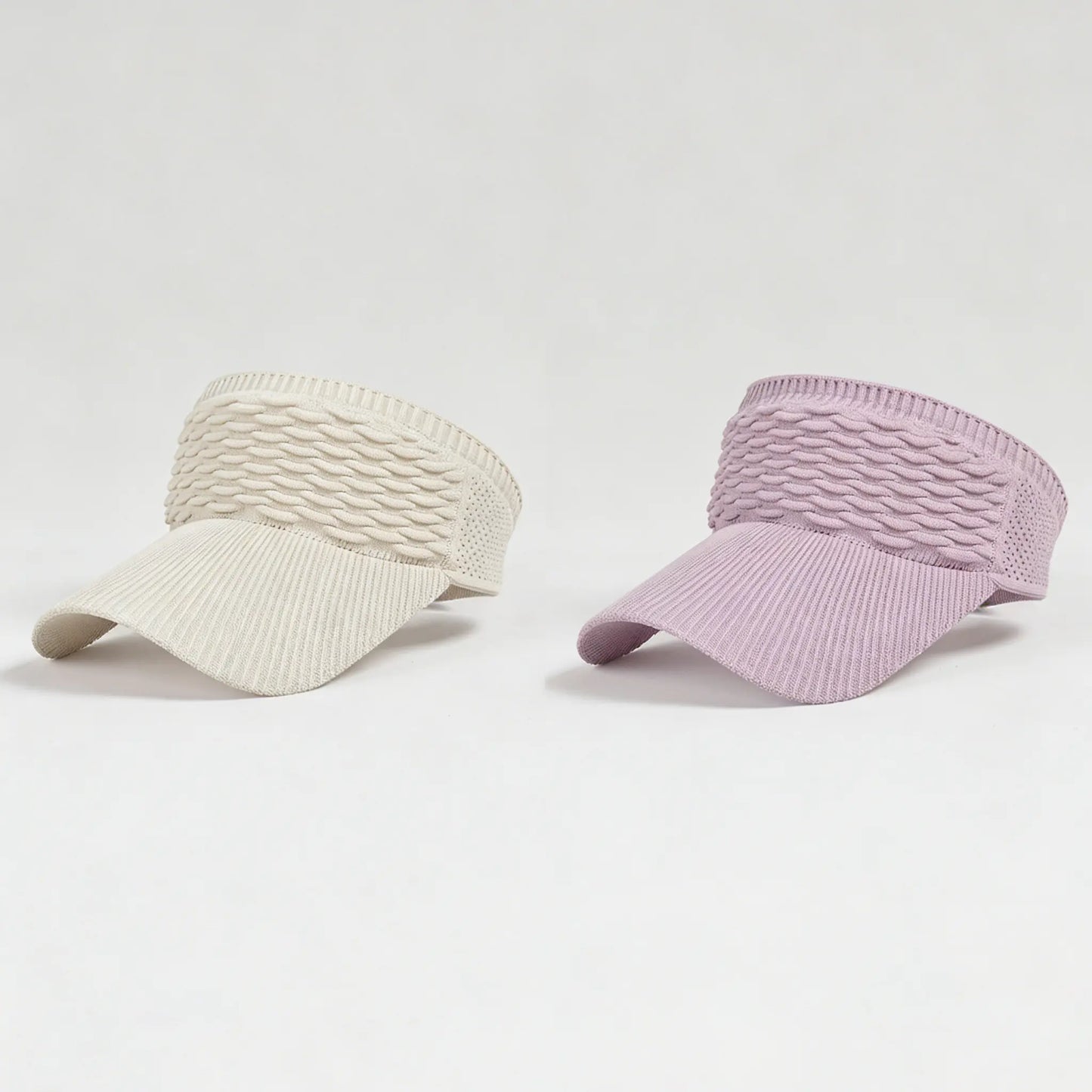 🧢 2Pcs Women High Ponytail Open Top Sun Visor Hat, UV Protection