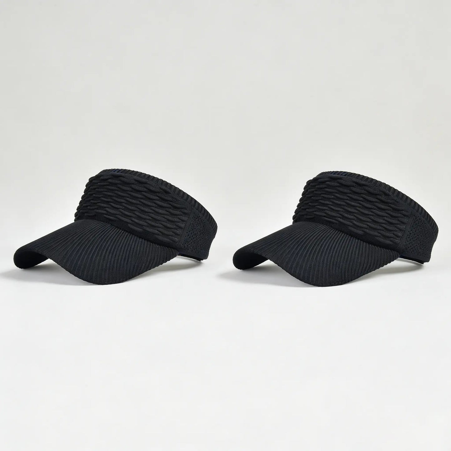 🧢 2Pcs Women High Ponytail Open Top Sun Visor Hat, UV Protection