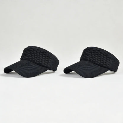 🧢 2Pcs Women High Ponytail Open Top Sun Visor Hat, UV Protection