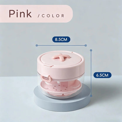 3-in-1 Retainer Soak Case with Drain Tray, Mirror & Cleaning Brush for Aligners & Dentures