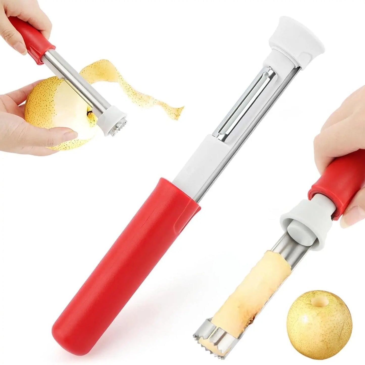 2-in-1 Apple Corer & Peeler | Stainless Steel Fruit Remover
