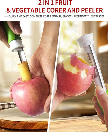 2-in-1 Apple Corer & Peeler | Stainless Steel Fruit Remover