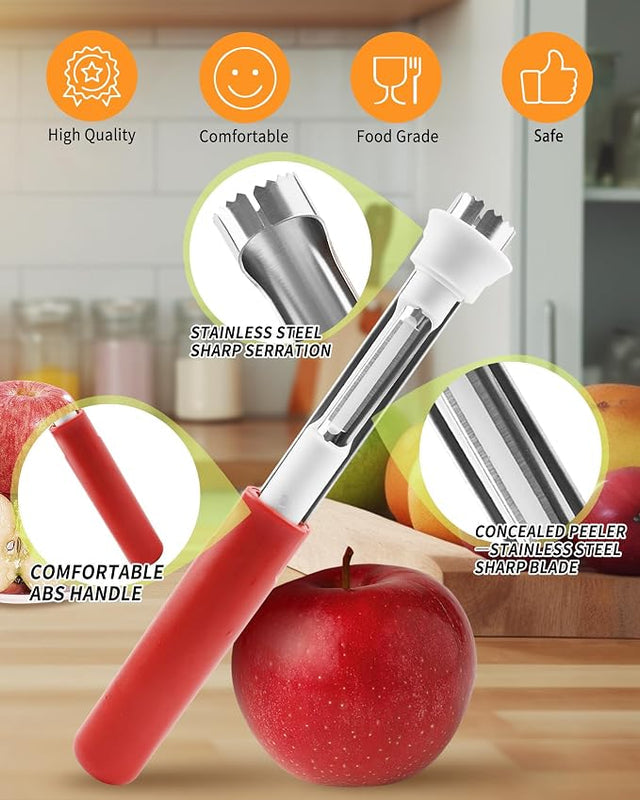 2-in-1 Apple Corer & Peeler | Stainless Steel Fruit Remover
