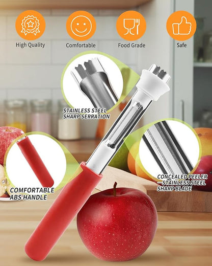 2-in-1 Apple Corer & Peeler | Stainless Steel Fruit Remover