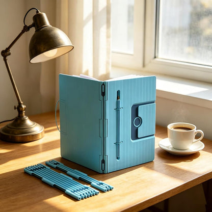📓 Infinite Expandable Reusable Modular Notebook with Pen Holder, 3D Printed DIY Journal